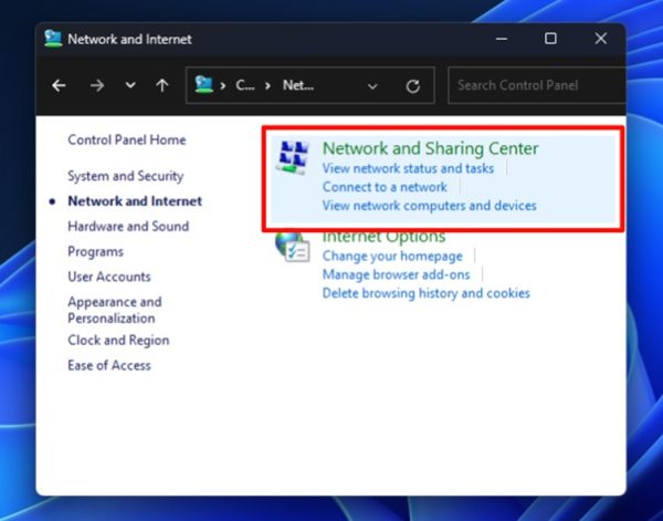 Find MAC Address in Windows 11 Using the Control Panel step 3