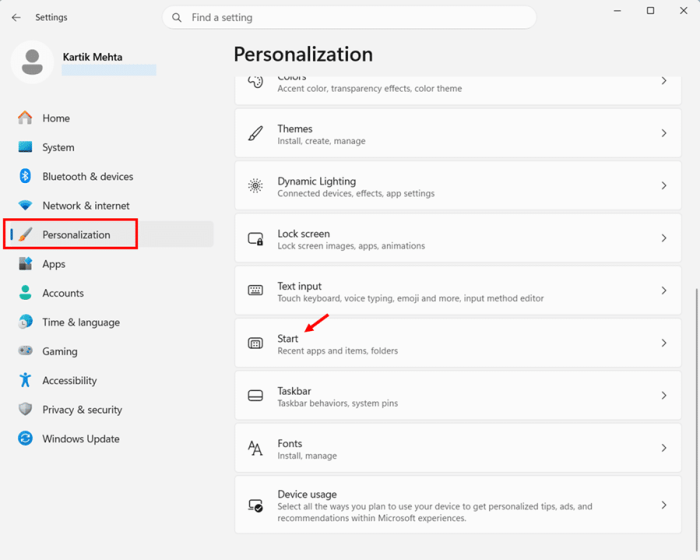 Hide the Recommended Section Completely step 1 and 2