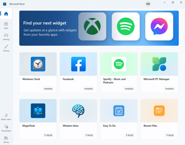 How to Add Widgets to the Widgets Board from Microsoft Store via Pin Widgets Window step 4