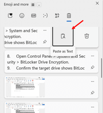 How to Paste as Plain Text step 1, 2 and 3