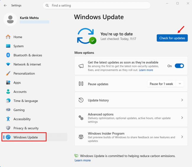 Install Pending Windows Updates step 2