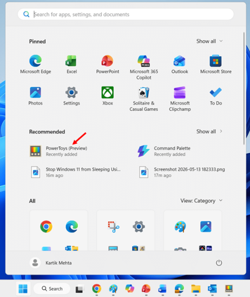 Microsoft PowerToys Awake Installation and Stopping Sleep Configuration step 3