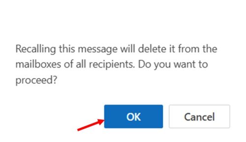 Recall an Email in New Outlook Office 365 (Simplified Ribbon) step 6