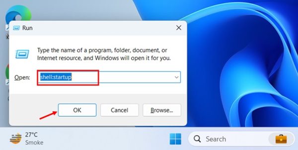 Removing Programs from the logged in user Windows 11 Startup Folder step 2