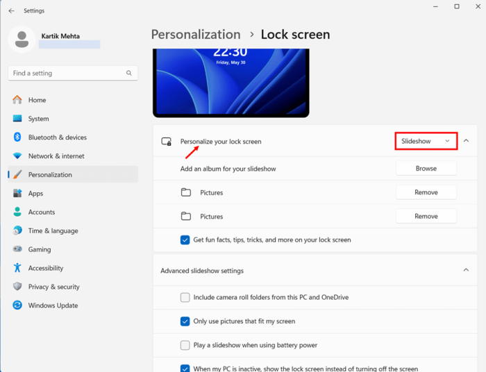 Setting Up Your Custom Slideshow step 3 Setting Up Your Custom Slideshow step 3