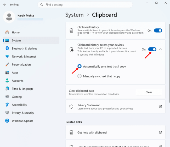 Sync your clipboard across devices step 2