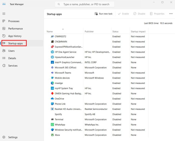 Turn Off Background Apps in Windows 11 Using Task Manager option 2 step 1