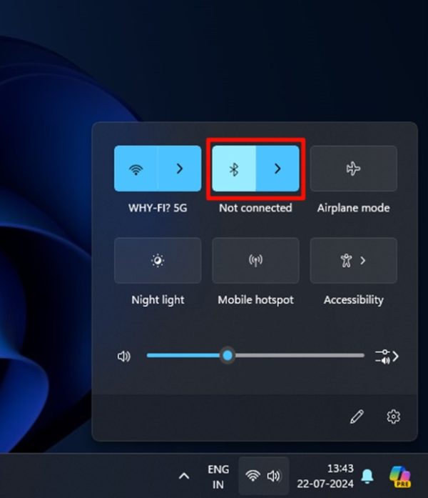 Turn On Bluetooth in Windows 11 Using Only the Keyboard step 3