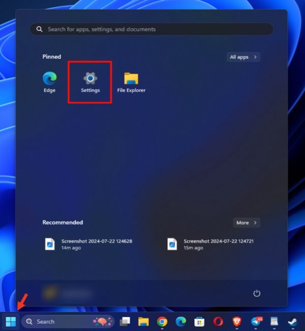 Turn On Bluetooth in Windows 11 Using Settings step 1