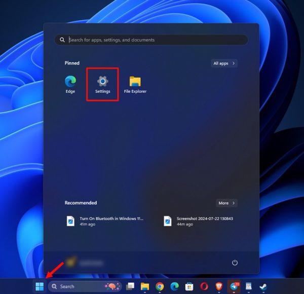 Turn On Bluetooth in Windows 11 from the Airplane Mode Settings step 1