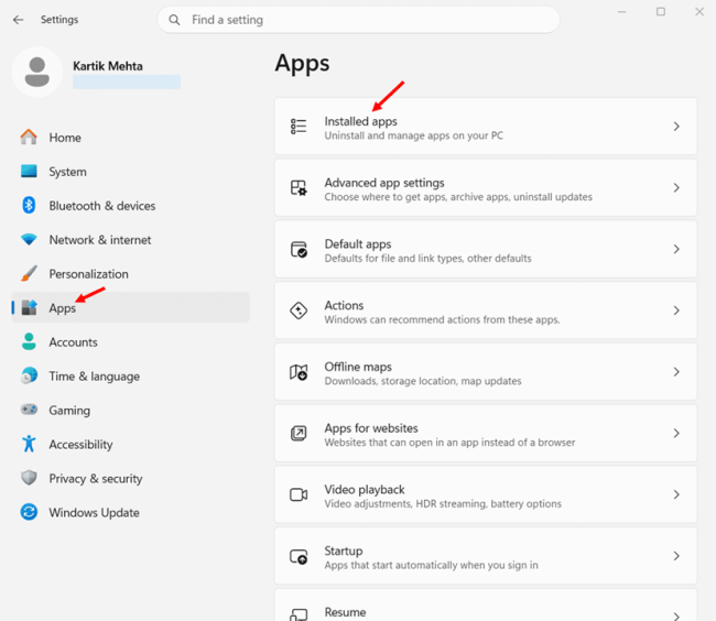 Uninstall the Standalone Microsoft Copilot App step 1