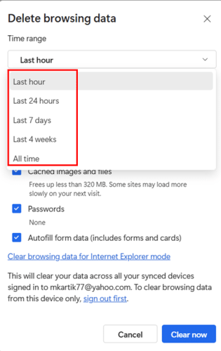 Universal Keyboard Shortcut for Quick Cache Clearing in all Browsers step 2
