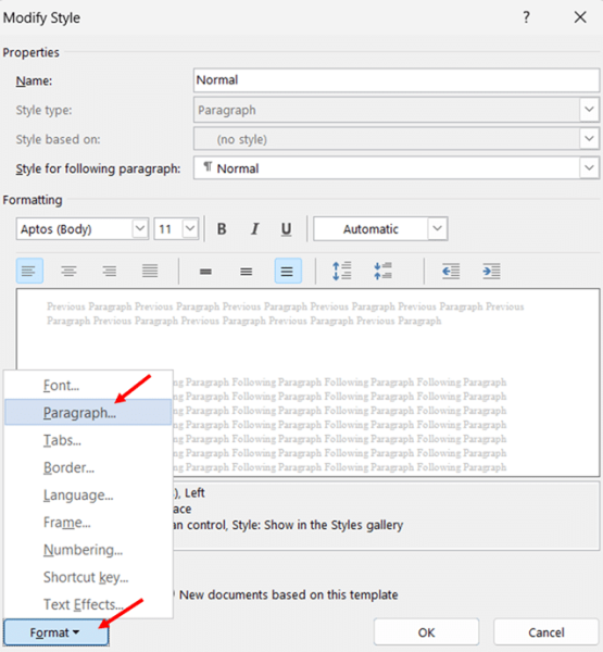 Using Document Styles Set Double Spacing in New Word Document step 4 Using Document Styles Set Double Spacing in New Word Document step 4