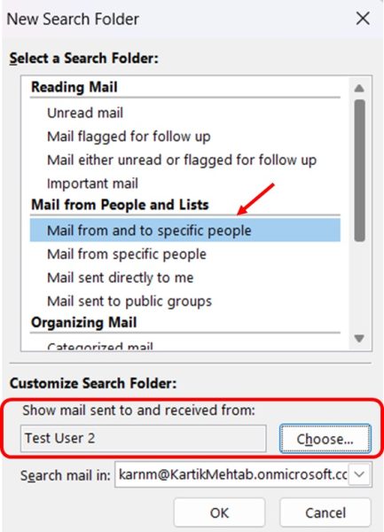 Utilizing Search Folders for Dynamic Views in Outlook step 3