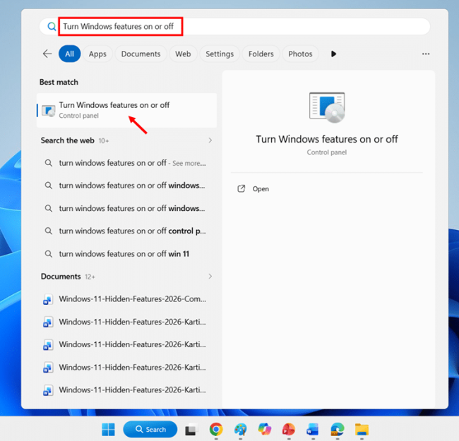 enable Windows Sandbox step 1